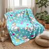 Unicorn Rainbow Magic Theme Blanket Lightweight Warm Flannel Blanket Decorative Throw Blanket for Home Decoration