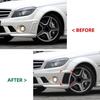 For Benz W204 S204 C63 AMG 2007 2008 2009 2010 Car Front Bumper Splitter Side Air Vent Outlet Covers ABS Accessories