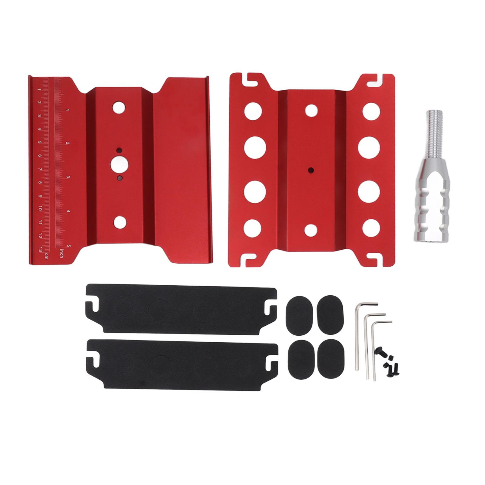 

RC Автомобільна робоча підставка Алюмінієва ремонтна робоча станція Модельний ремонтний стіл з точною шкалою 360 градусів червоний