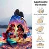 1pc Mermaid Printing Blanket - Soft, All-Season Throw for Living Room, Bedroom,Personalized Gift with Adorable Cartoon Design