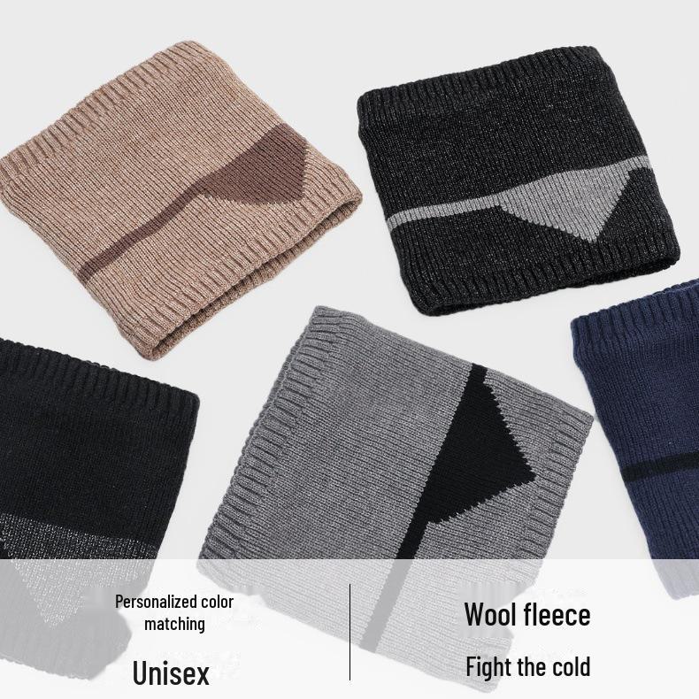 Pánský módní zimní pletený nákrčník/šála ze směsi vlny