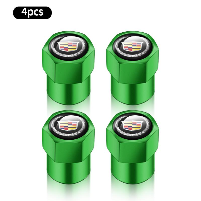 4PCS Car Wheel Tire Valve Caps Tyre Rim Stem Covers For Cadillac Escalade Deville DTS ATS BLS CT4 CT6 CTS EXT SLR SRX XLR XT4