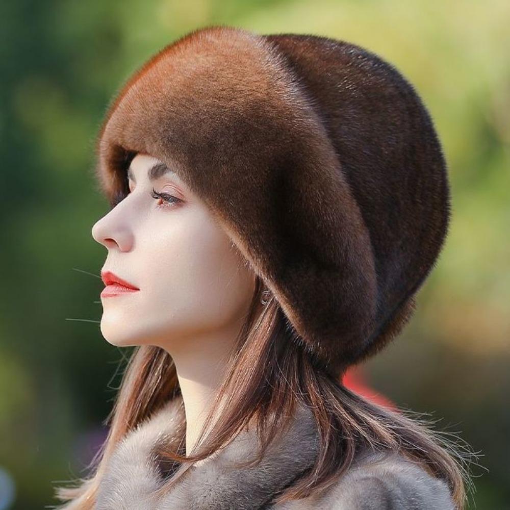 

Шапка для родителей Зимняя Женская Новая Имитация Норки Торжественная и Элегантная Высококлассная Атмосфера Элегантная Теплая Шапка