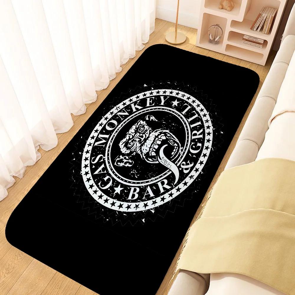 G-Gas Monkey Decor Carpets for Living Room Non-slip Rug Welcome Rugs Home Bedroom Bedside Soft Floor Mat Kitchen Front Doormat