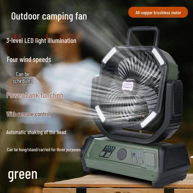 Rechargeable USB Portable Outdoor Fan: Strong Wind for Camping, Fishing, Tents 8-inch USB Rechargeable