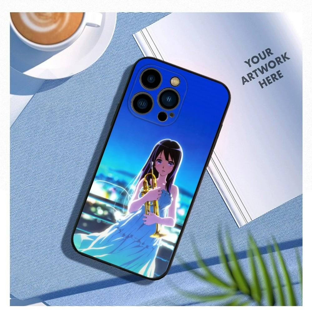 Anime Hibike E-Euphonium Phone Case For iPhone15,14,13,12 Mini 11 Pro XR,X,XS,MAX 7,8 Plus Silicone Cover Soft Black
