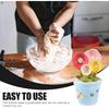 Kichvoe 1set Ceramic Flower Design Measuring Spoon with Base Cute Baking Gadget for Measuring Dry Wet Ingredients for Milk Powder