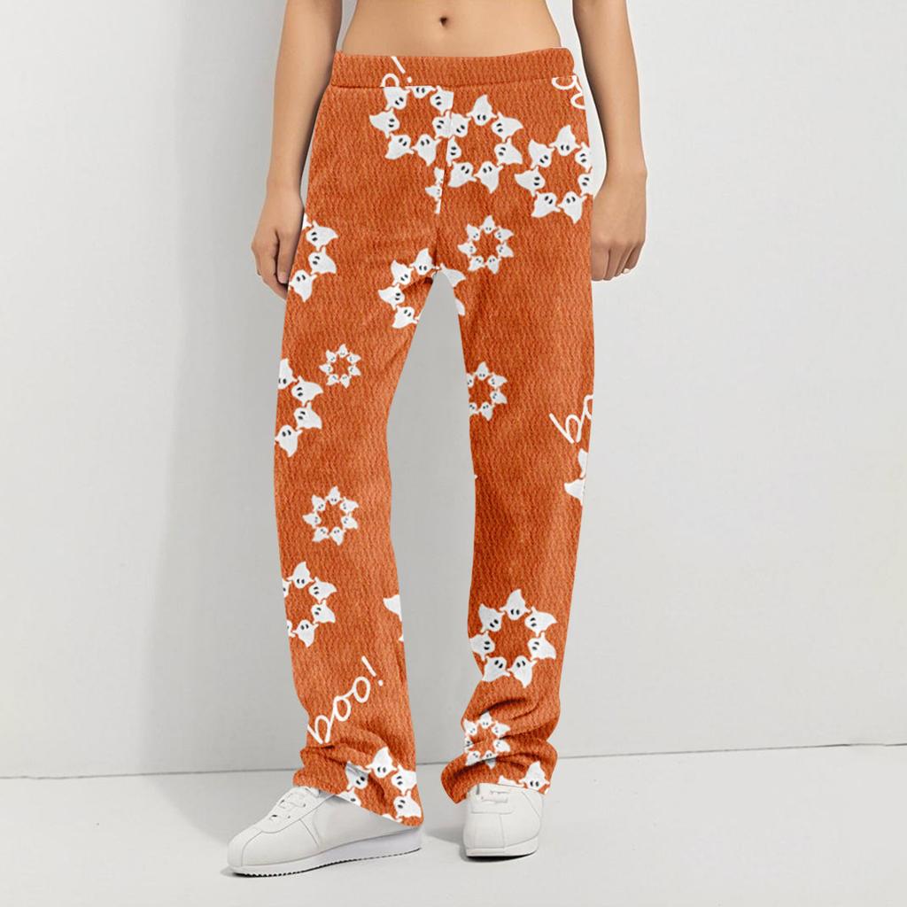 Anime Pajama Pants Sleepwear Casual Drawstring Elastic Waist Pants Comfy Straight Yoga Loose Trousers