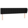 VidaXL Headboard with Ears Black 183x23x78-88 Cm Fabric3117594