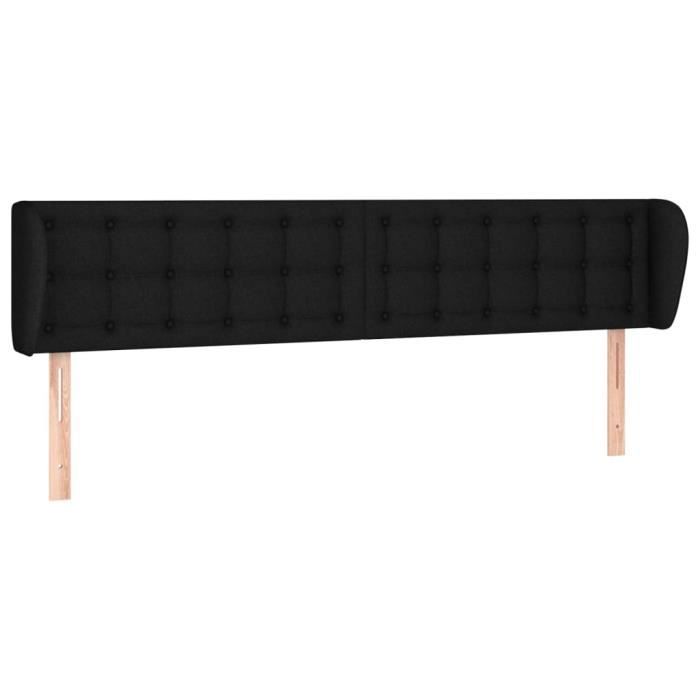 VidaXL Headboard with Ears Black 183x23x78-88 Cm Fabric3117594