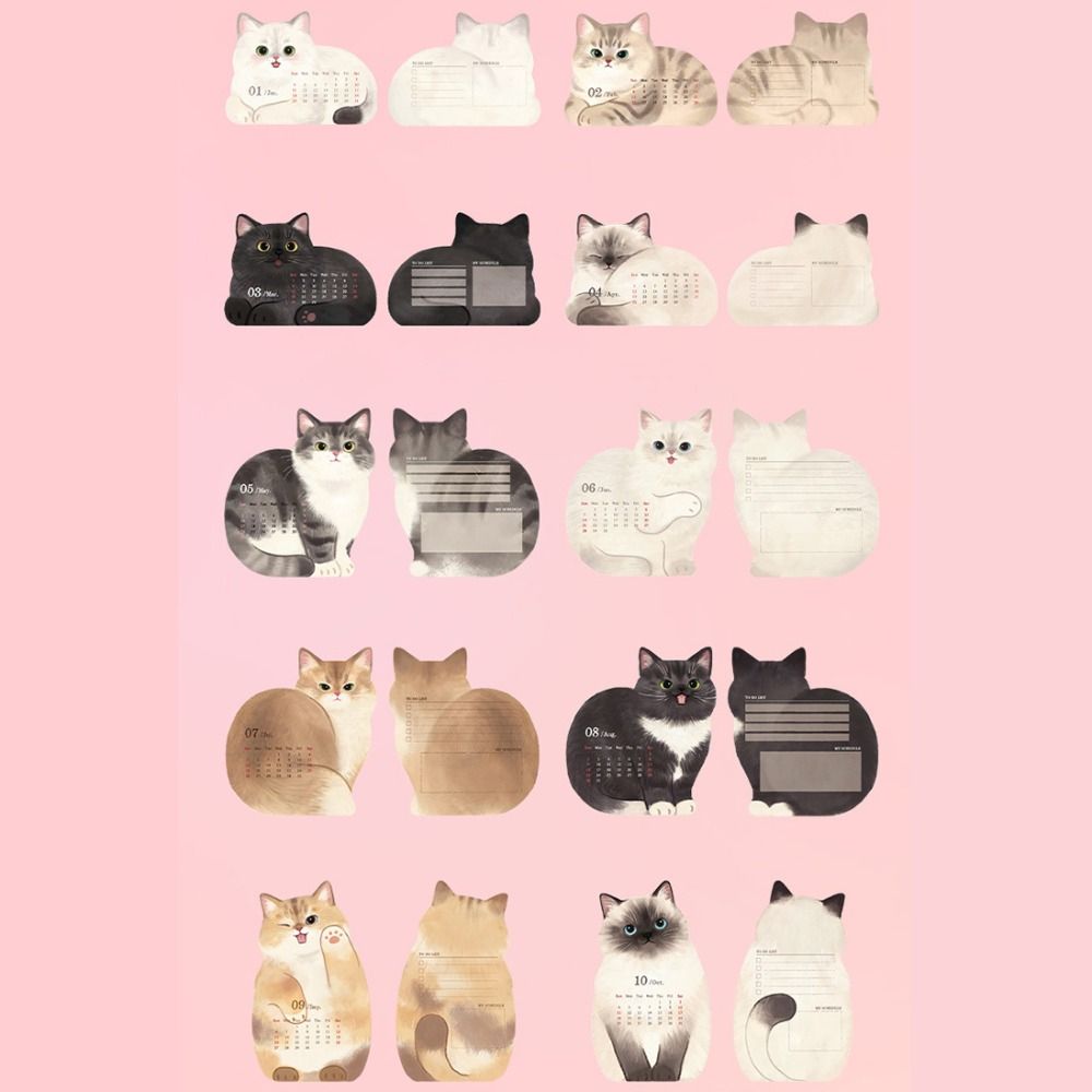 DIY Desktop Calendar Cat Dog Series Schedule Planner 2026 Agenda Organizer  Home Office Desk