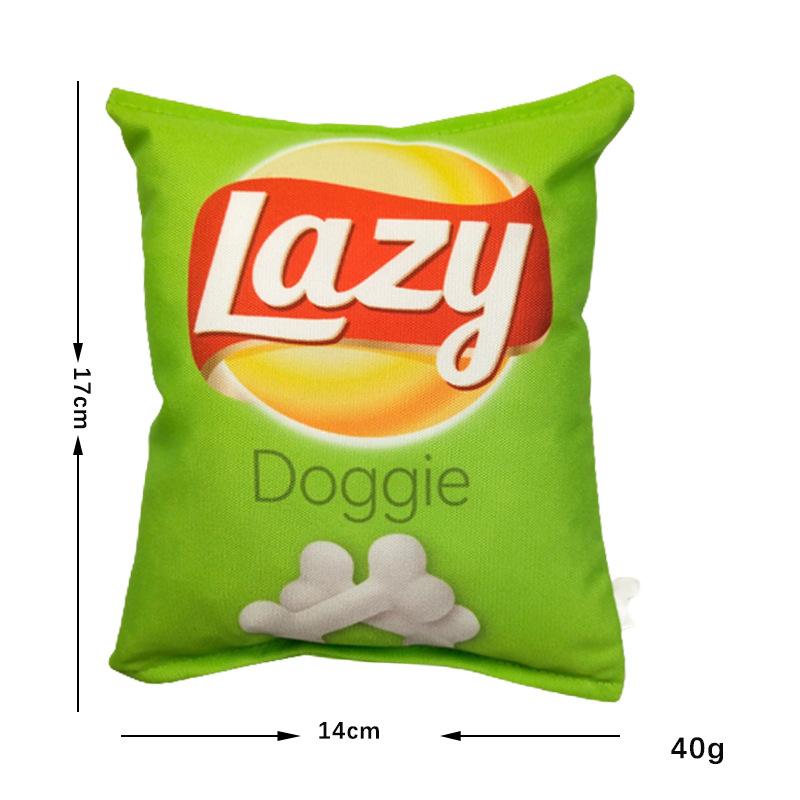 

Funny Crisps Dog Toys Interaction Chew Molars Plush Dog Toys Bite Resistance Clean Teeth Oral Cavity Puppy Toys Pet Accessories