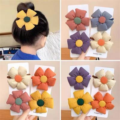 Girl Cute Flowers Elastic Hair Bands Hair Rope Ponytail Holder Rubber Bands Children Hair Accessories