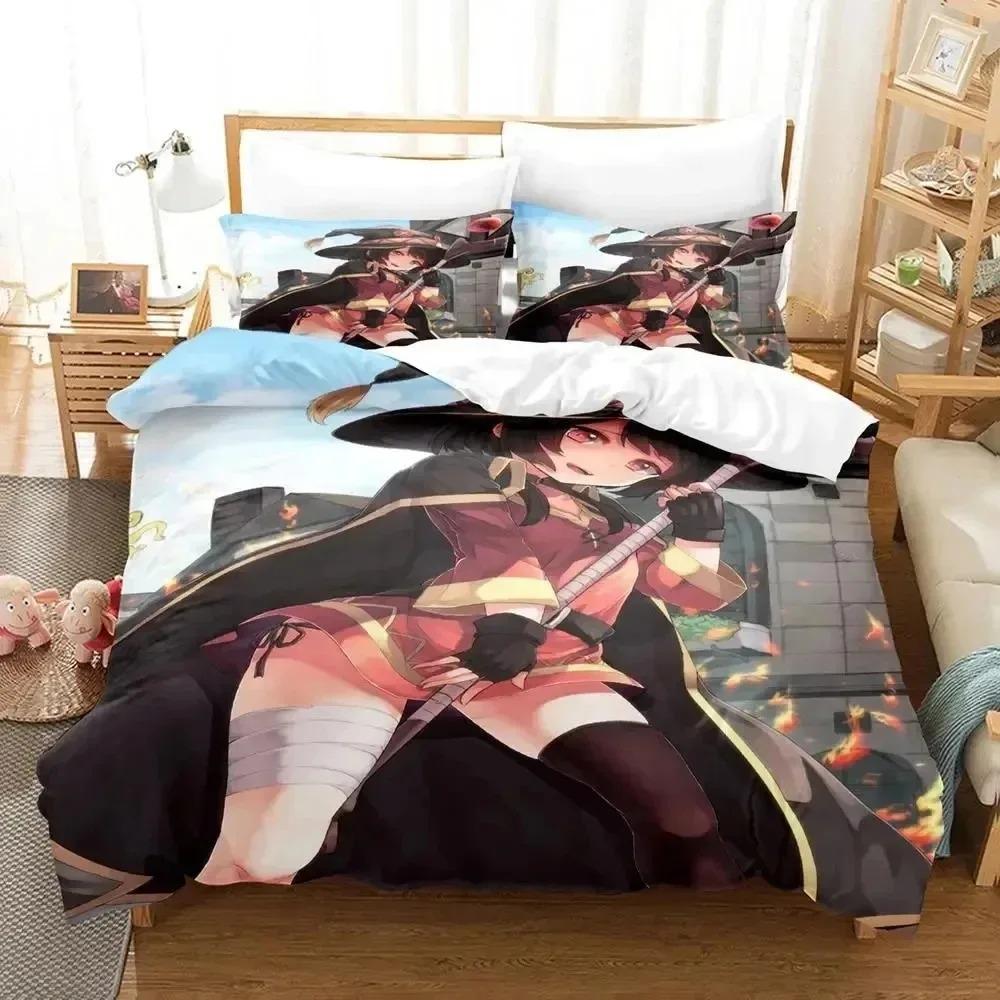 Comforter 3D Print Anime Konosuba Bedding Set For Bedroom Soft Modern S Comefortable Kids And