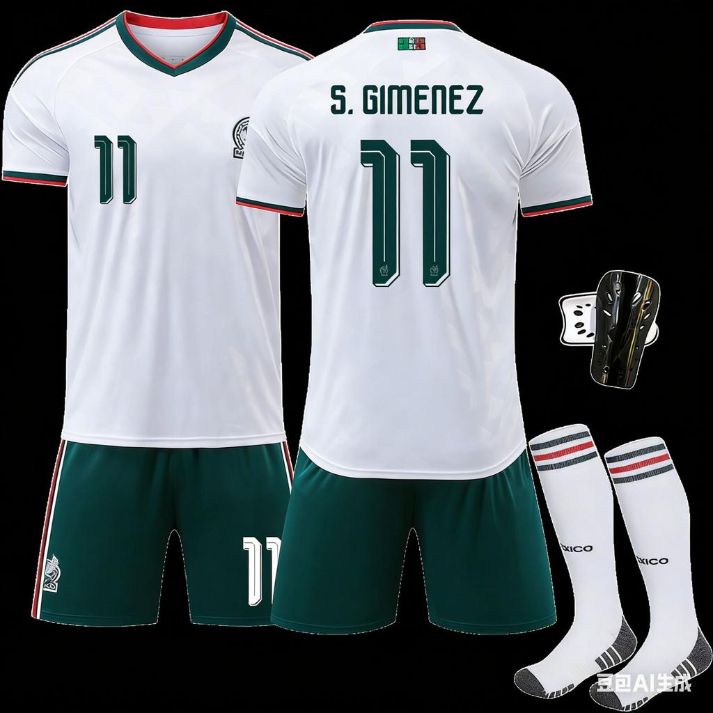 2026 World Cup Mexico Away Jersey No. 9 Raul National Team Jersey Short-sleeved Football Jersey Custom Cross-border
