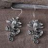 Bohemian Style Retro Lotus Snake-shaped Temperament Entwined Earrings