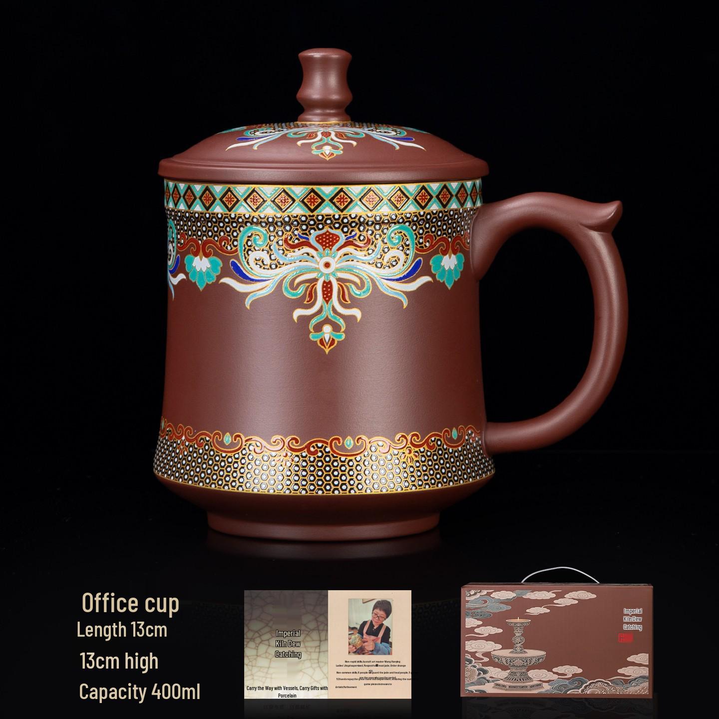 Episode 2 Rhyme Chapter High-End Zini Zisha Ceramic Teacup: Large Capacity for Personal Use & Souvenir