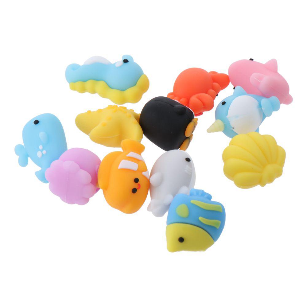 12 Pcs Ocean Animal Ocean Animal Shaped Bucket Eraser 2.36*2.75 Inch Pencil Erasers  Office