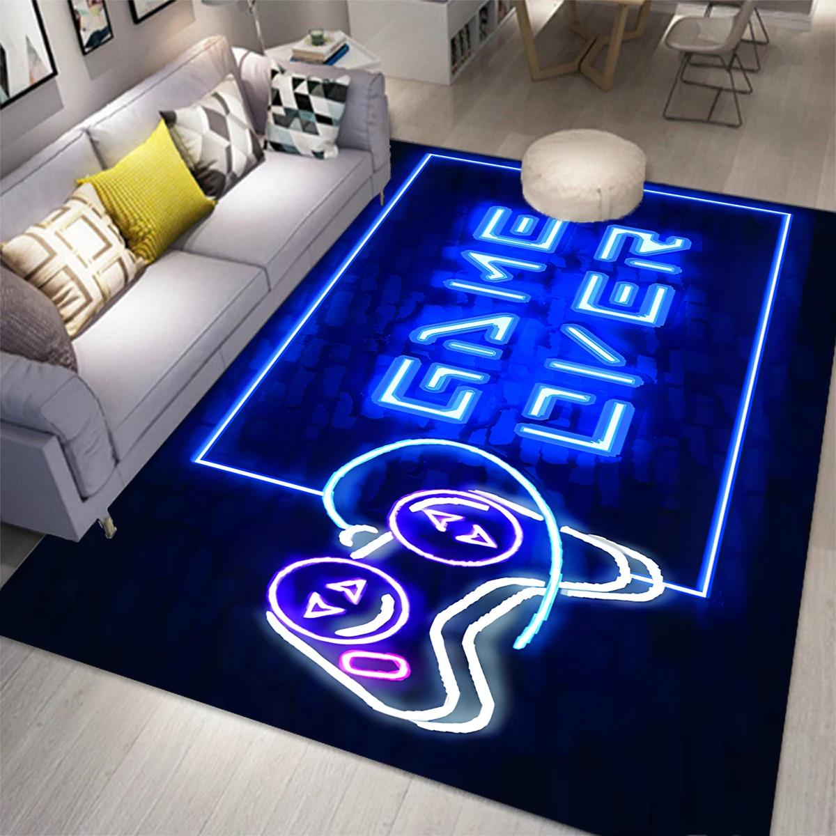 

Gaming Area Rug for Kids Boy Bedroom Playroom Living Room Decor Controller Gamepad Carpet Gamer Floor Mat Soft Cool Game Doormat 40x60cm