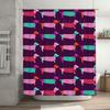 Vibrant Dachshund Print Shower Curtain Purple Dogs Pattern for Bathroom Decor – Waterproof Fabric Home Decoration Accessories 72