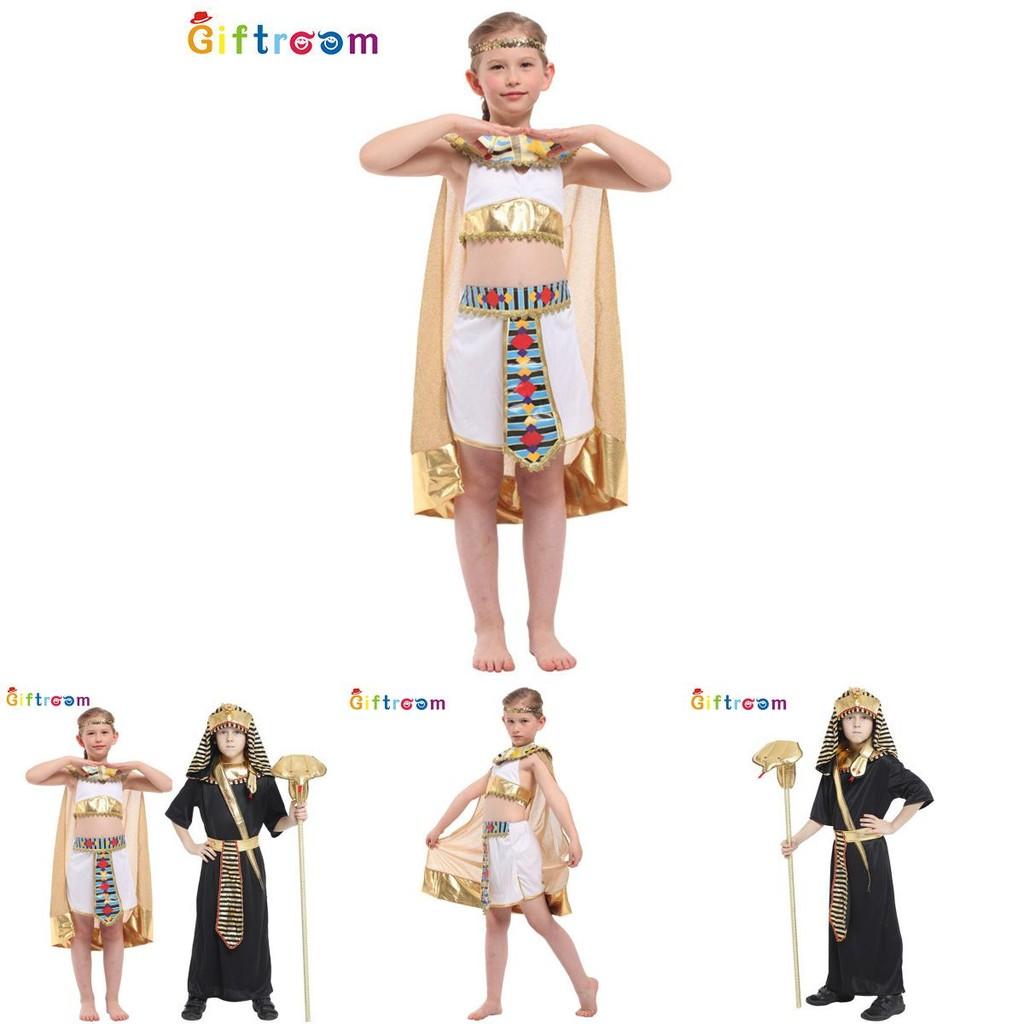 Helloween Party Themed Costume For Egyptian Pharaoh Prince And Princess Perfect For All Occasions