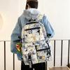 Graffiti Print Student Schoolbag Boys Large Capacity Backpack Girls Campus Backpack