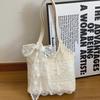 Leisure Design Armpit Single Shoulder Tote Bags, Women's Large Capacity Leisure Vacati Woven Beach Bag, Lace Decorati