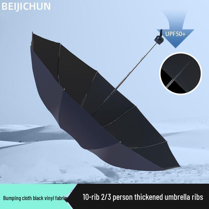 Extra Large, Thick, Reinforced Windproof Umbrella with Long Handle and Stylish Logo Print