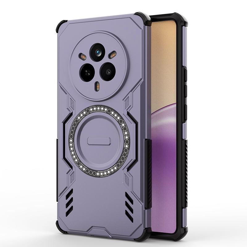 KEYSION Hollow Heat Dissipation Case for Realme 14 Pro+ 5G Magnetic Cooling Shockproof Phone Cover for OPPO Realme 14T 5G 14 5G