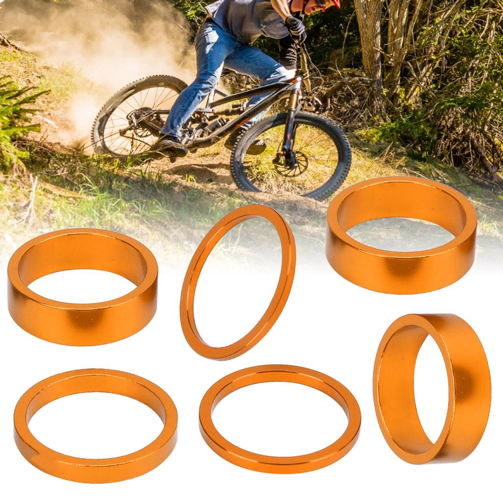 6Pcs Headset Spacer Aluminium Alloy Bike Handlebar Stem Spacers for Mountain Bike