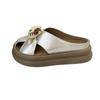 Small Girl Cute Cool Slippers Woman 2025 Summer New Wear Thick Bottom Non-slip Stepping On Shit Feeling Bag Head Drag