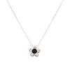 Su Chuang S925 Sterling Silver Black Diamond Plum Blossom Necklace for Women, Elegant Light Luxury Versatile Clavicle Chain