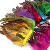 1Meter Colored Rooster Feathers Trims 15-20cm Natural Chicken Feathers Carnival Cosplay Clothing Dress Sewing Plume Decoration