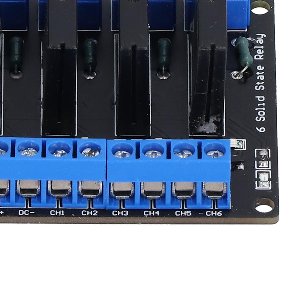 Durable 6 Channel Solid State Relay Module High Level Trigger 12V High Voltage Trigger DC Control Module Electrical Equipment