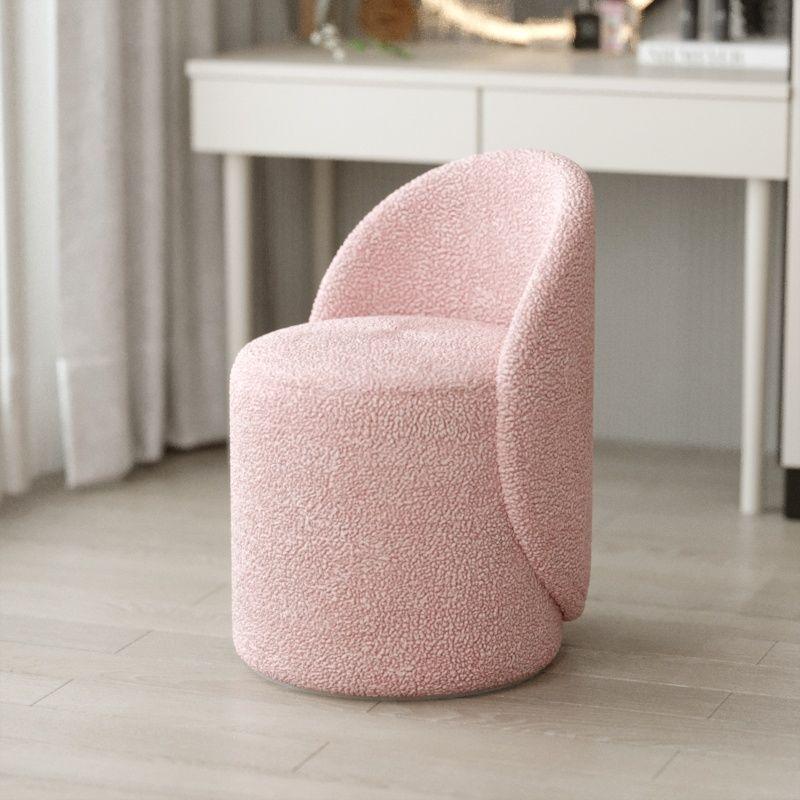 Same-Day Ship Rotating Dressing Stool: Minimalist Girl's Bedroom Makeup/Nail Art Chair with Backrest