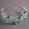 5 Colors Handmade Wedding Bride Luxury Red Blue Rhinestones Tiaras and Crowns Bridal Headband Costume Hair Accessories for Women