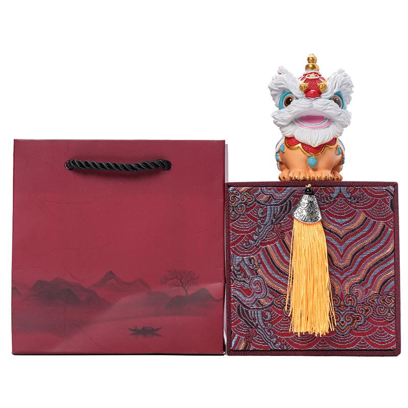 Awakening Lion Resin Ornament Tea Pet Desktop Decoration Office Small Ornament Good Luck High End Accessories