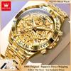 OLEVS 9913 Herrenuhr Luxusmarke Gold Quarz Uhr Mode Business Ausgeschnitten Wasserdicht HD Leuchtend Original Herren Quarz Uhr
