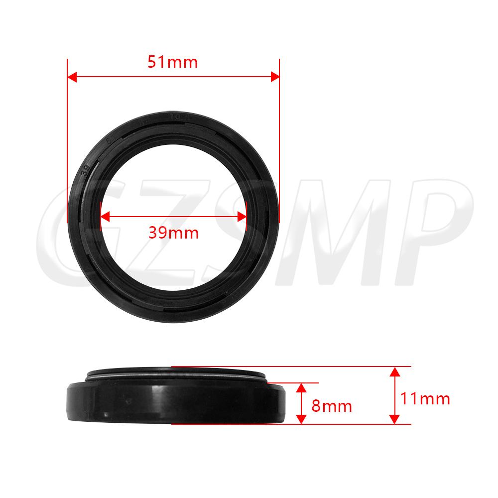Front Fork Damper Oil Seal 39x51x8 Dust Cover Fit for Honda VT600C Shadow VLX1988-2007 CB700SC NV600 NV400C Steed