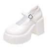 Womens Fashion Platform Pumps Super High Heels Buckle Strap Mary Jane Shoes Goth Thick Heeled Party
