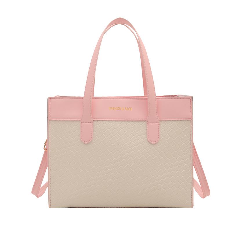 New color matching women's casual new texture spring and summer fashion large capacity portable shoulder messenger bag