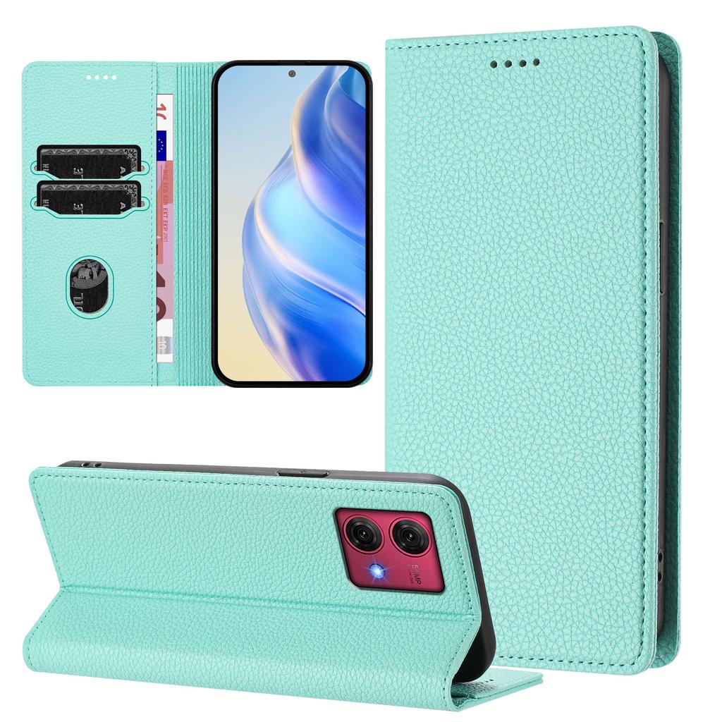 For Motorola Moto G84 5G Wallet Case RFID Blocking Litchi Texture Leather Mobile Cover