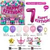 New Unicorn Themed Balloon Party Set Birthday Party Baby Shower Arrangement Aluminum Film Column Digital Latex Balloon Arrangeme