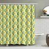 Floral Shower Curtain Botanical Lemon Tree Pattern Waterproof Fabric Bathroom Decor Vintage Farmhouse Style Wall Art