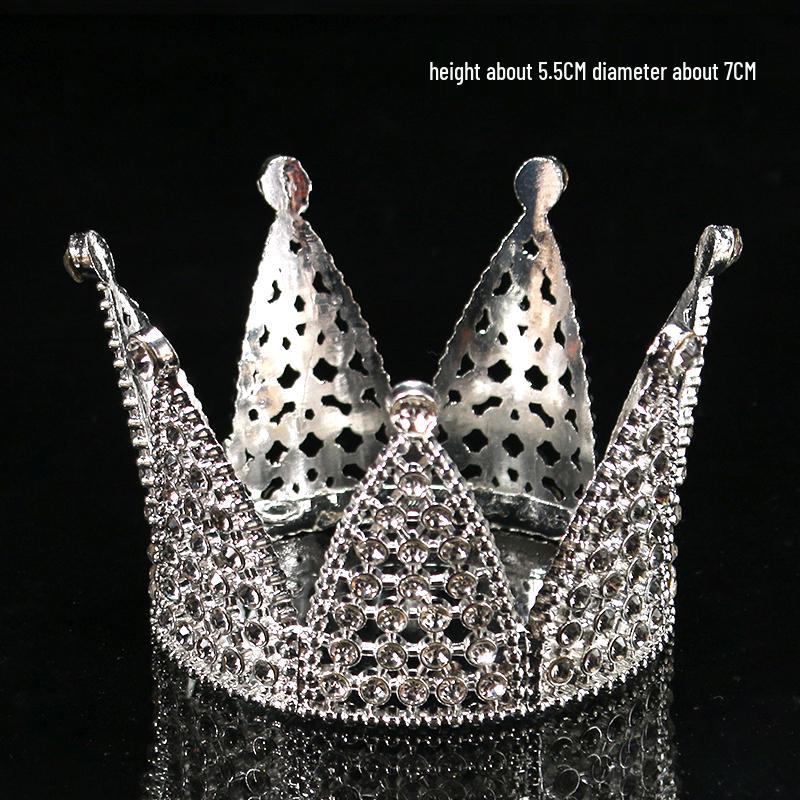 Children's Pearl Crystal Tiara Headband - Birthday Crown Cake Decoration and Adult Hair Accessory