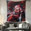 Darling in the Franxx 02 Wall Tapestry Aesthetic Wall Hanging Printed Fabric Blanket Decorative Tapestries for Bedroom Living Room Home Decor