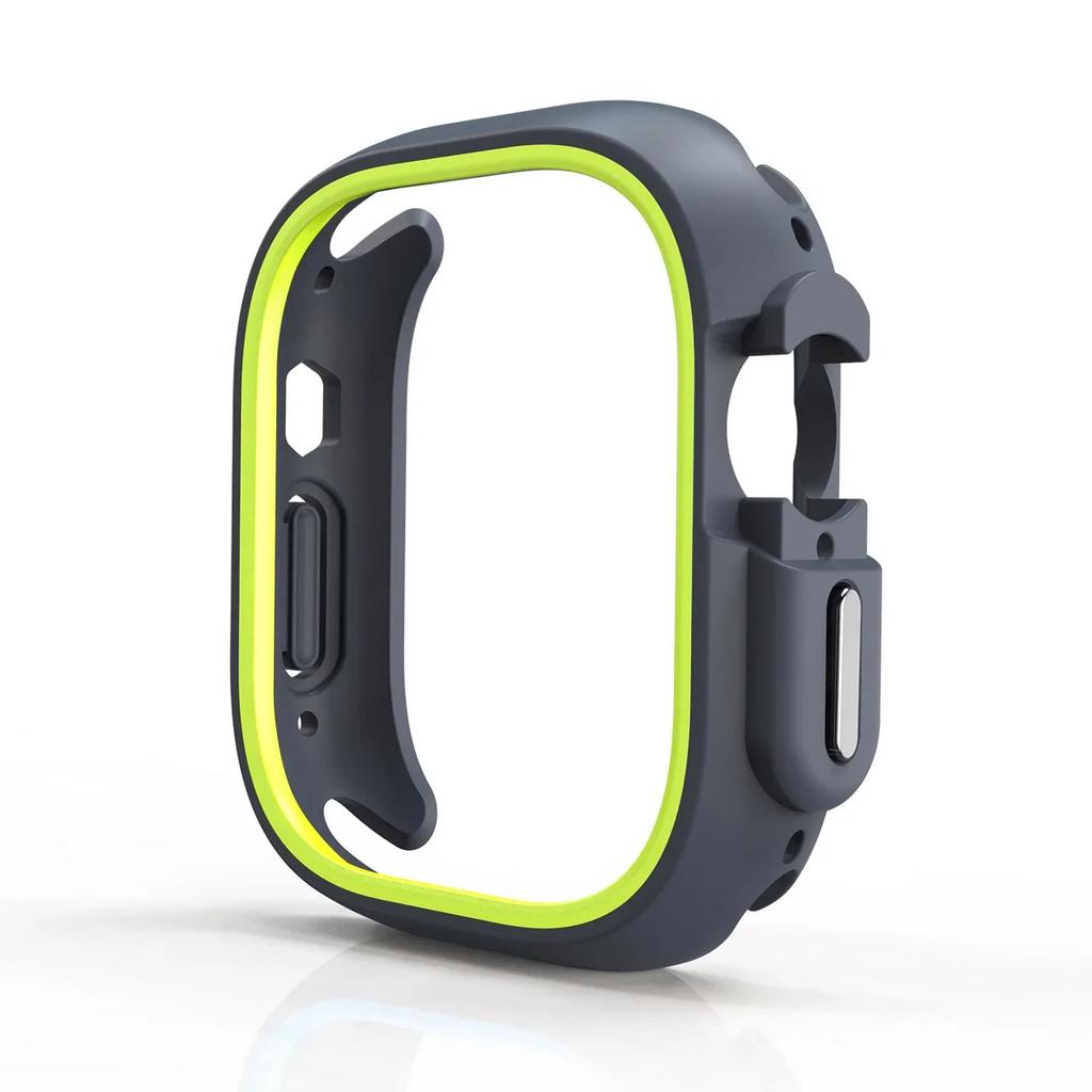 TPU Case+Silicone Strap for Apple Watch Band Ultra 49mm Sport Band for Iwatch Series10 9 8 7 6 SE 5 4 46mm 45mm 44mm 41 40 42mm