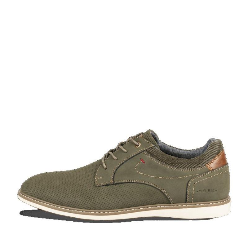 Fashion Spring 2025 New Men's Small Hole Single Shoes for Daily Wearing Lace Up Breathable Large Flat Men's Shoes