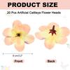 20Pcs Artificial Cattleya Flower Head Fake Cattleya Heads Bulk Artificial Flowers for DIY Wedding Bouquets Party Home Decoration