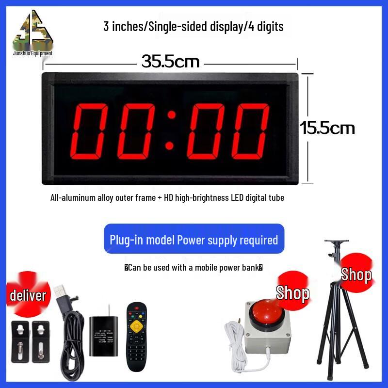 Junshen 3.0-inch LED Digital Sports Countdown Timer